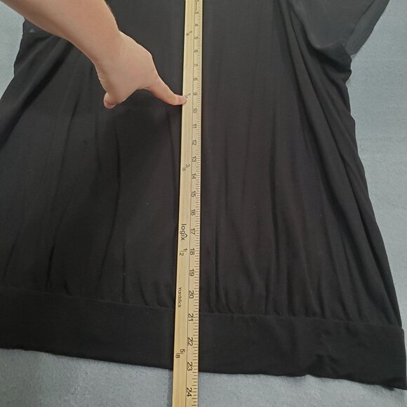 TORRID Womens Blouse Size‎ 3X Sheer Short Sleeves Beaded Neck Goth Punk - Picture 6 of 9